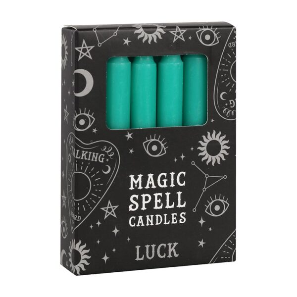 CONFEZIONE DA 12 CANDELE MAGICHE "FORTUNA" VERDI