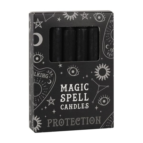 CONFEZIONE DA 12 CANDELE MAGICHE NERE "PROTEZIONE"