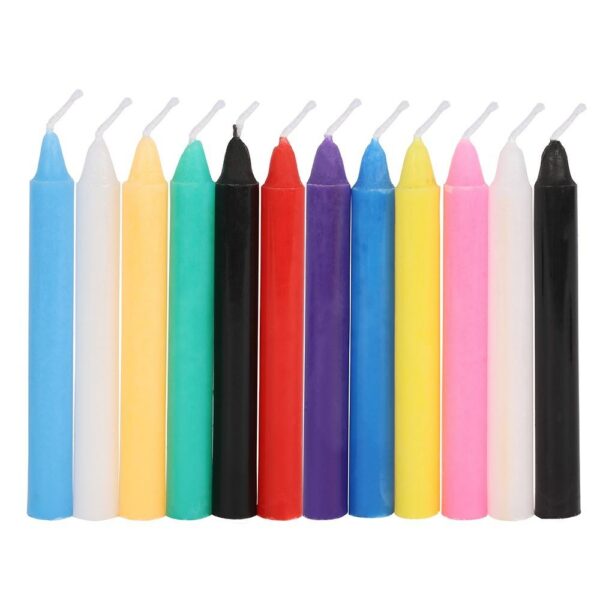 CONFEZIONE DA 12 CANDELE COLORI MISTI - immagine 2